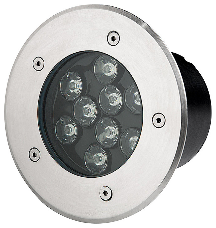 LED In Ground Well Light 9 x 1Watt High Power RGB LEDs