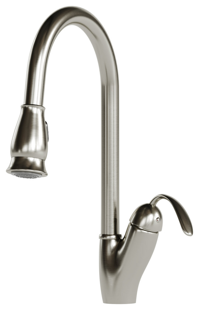Dowell Series 8002/011 Single Handle Kitchen Faucet/Sprayer, Brushed Nickel