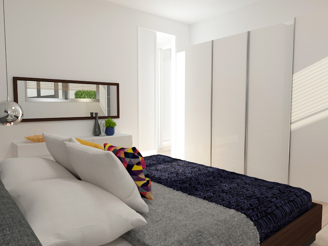 Interior design for a client contemporary-sovrum