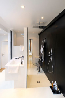Salle De Bain Avec Un Carrelage Noir Photos Et Idées Déco