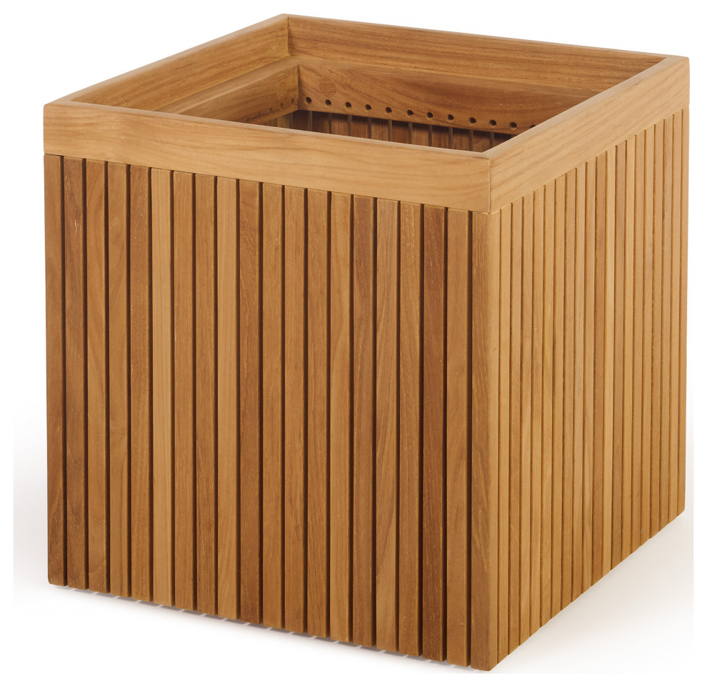 Teak Garden Planter Box Liner 18" (45 cm) Craftsman Outdoor Pots And Planters by ARB Teak