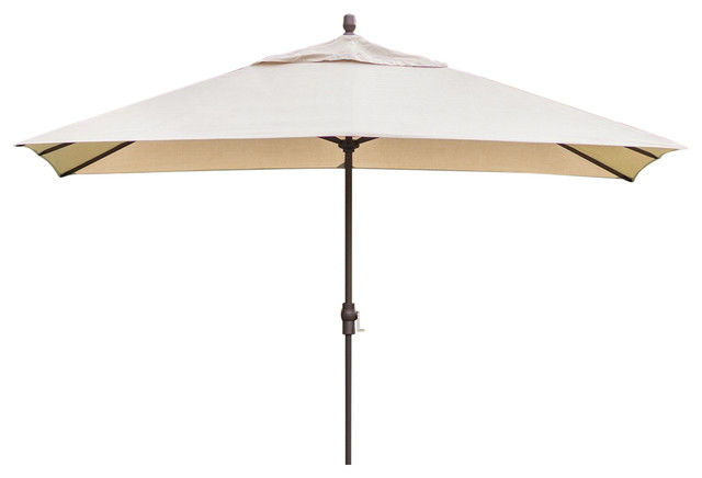 Rectangle 8 Ft X 11 Ft Patio Umbrella With Bronze Finish Pole And