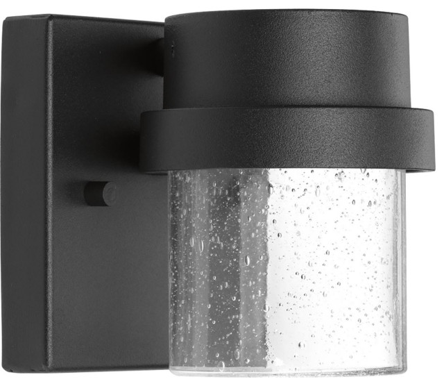 Bayside 1 Light Outdoor Wall Light, Black, 4.5" Transitional