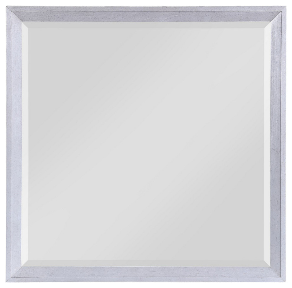 Rectangular Wooden Wall Mirror With Mounting Hardware White Oak Saltoro Wall Mirrors by Dot
