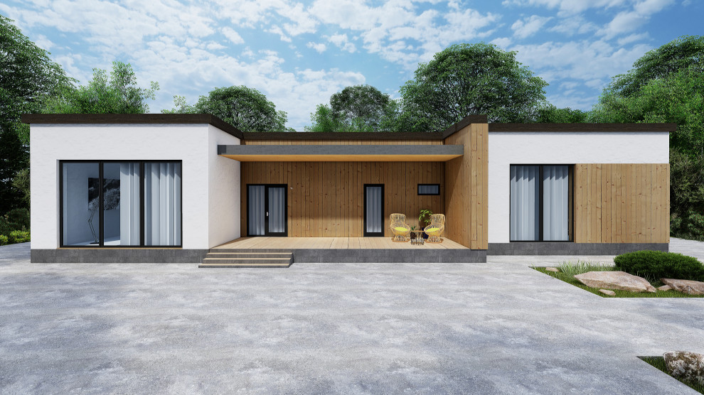 Индивидуальный одноэтажный жилой дом