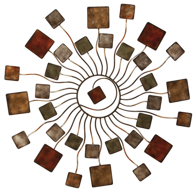 Modern Brown Metal Wall Decor 66455 - Contemporary - Metal Wall Art