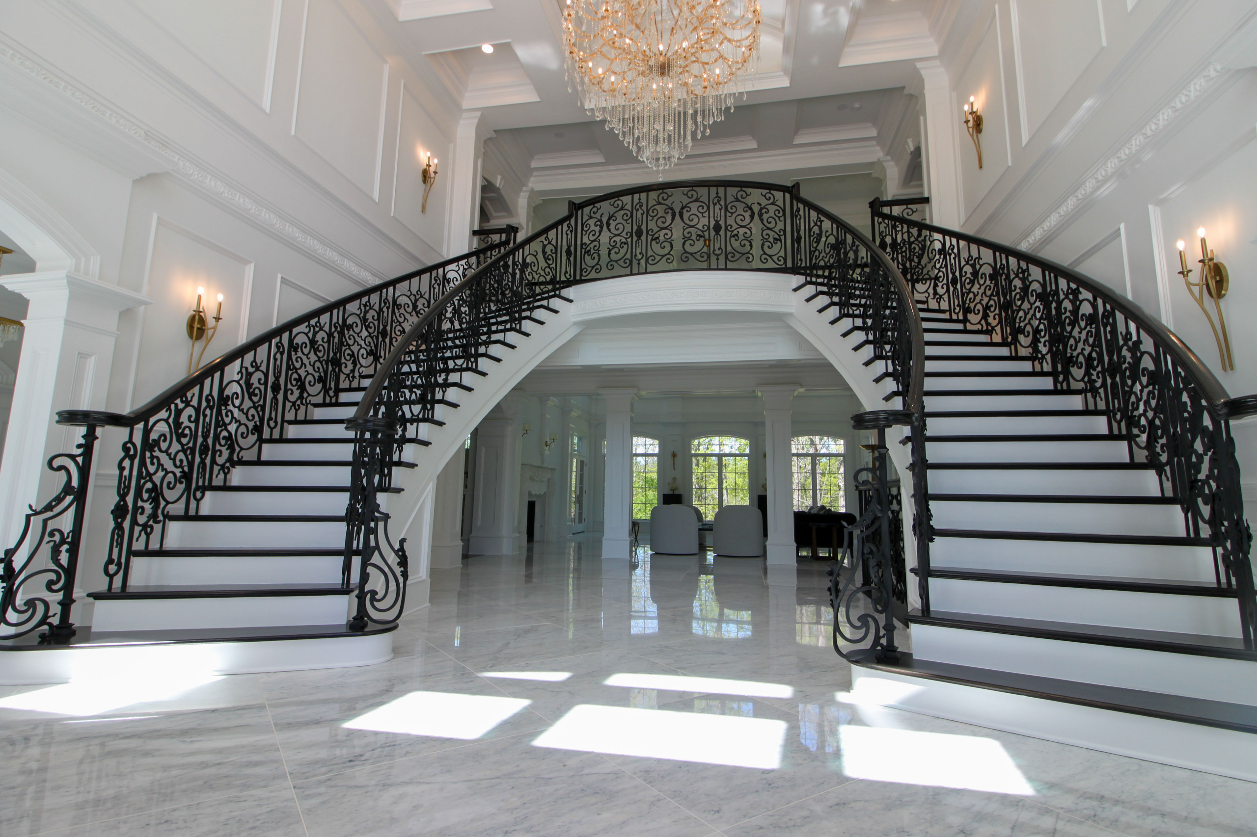 92_Grand Double Staircase in Exquisite Custom Home, Great Falls VA 22066