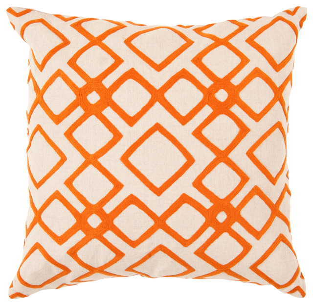 Geo Diamond Pillow 18x18x4 Contemporary Decorative Pillows