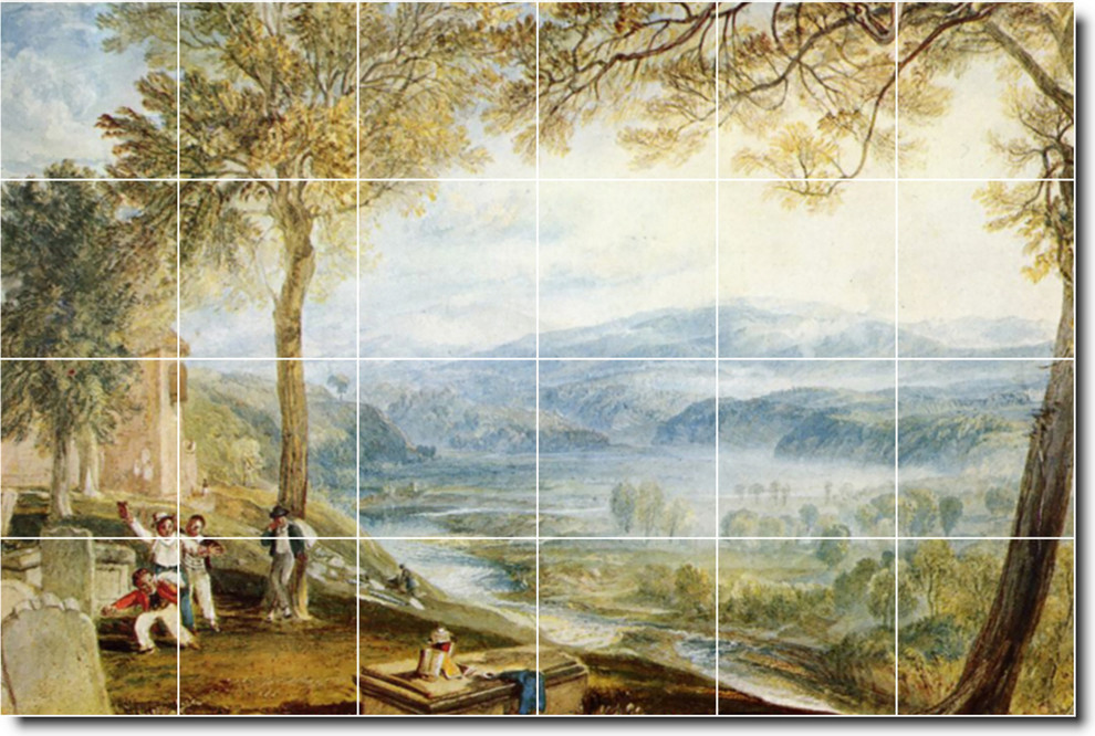 Joseph Turner Landscapes Painting Ceramic Tile Mural #363, 36"x24"