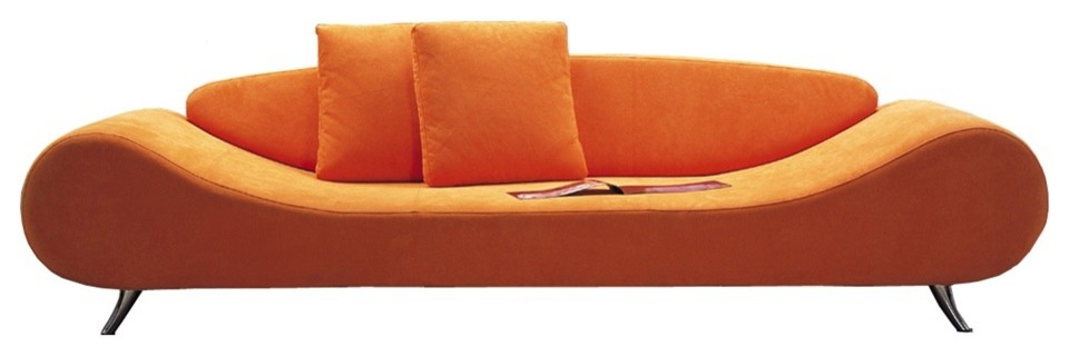 Harmony Orange Microfiber Sofa