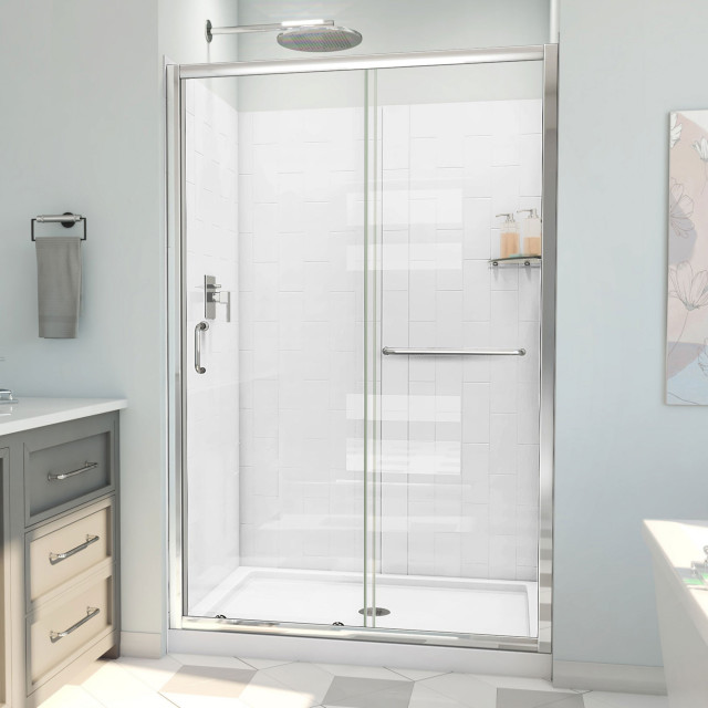 DreamLine D2094836XXC0001 InfinityZ 36x48" Sliding Shower Door, Base