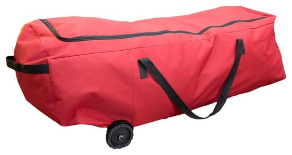 56" Red EZ Roller Christmas Tree Storage Bag with Wheels