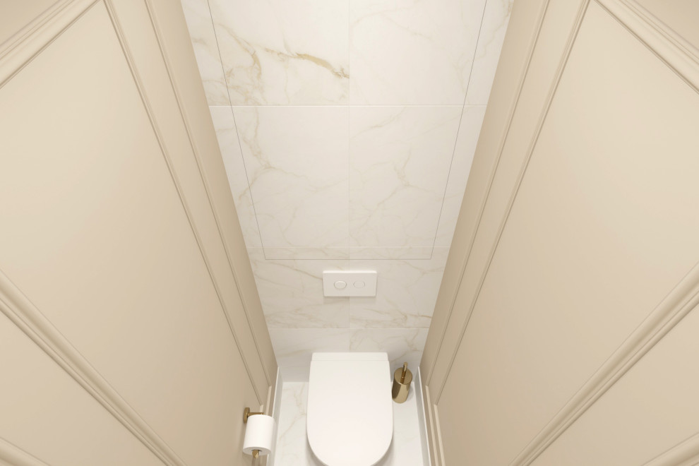 Двухкомнатная квартира 56 кв. м. в стиле неоклассика, в доме серии П-44Т