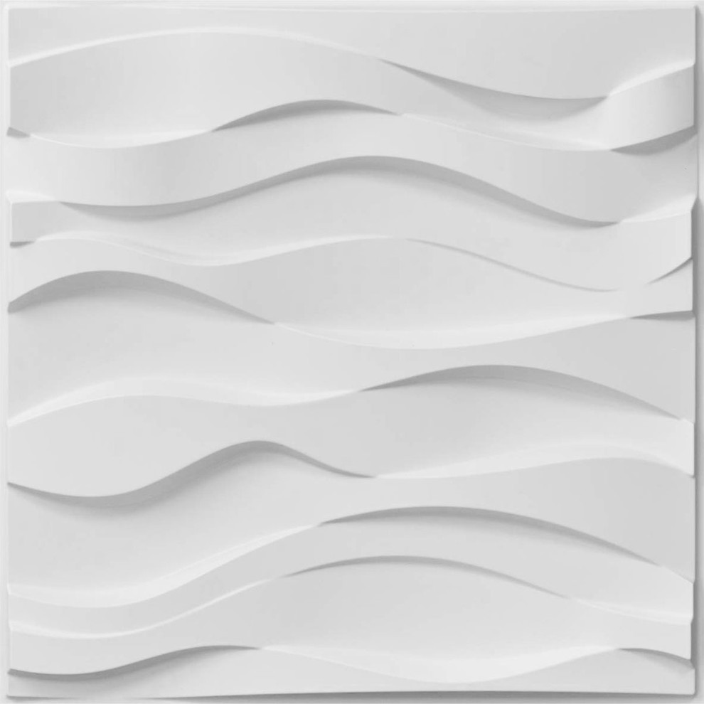 19 5/8"W x 19 5/8"H Riverbank EnduraWall Decorative 3D Wall Panel, White