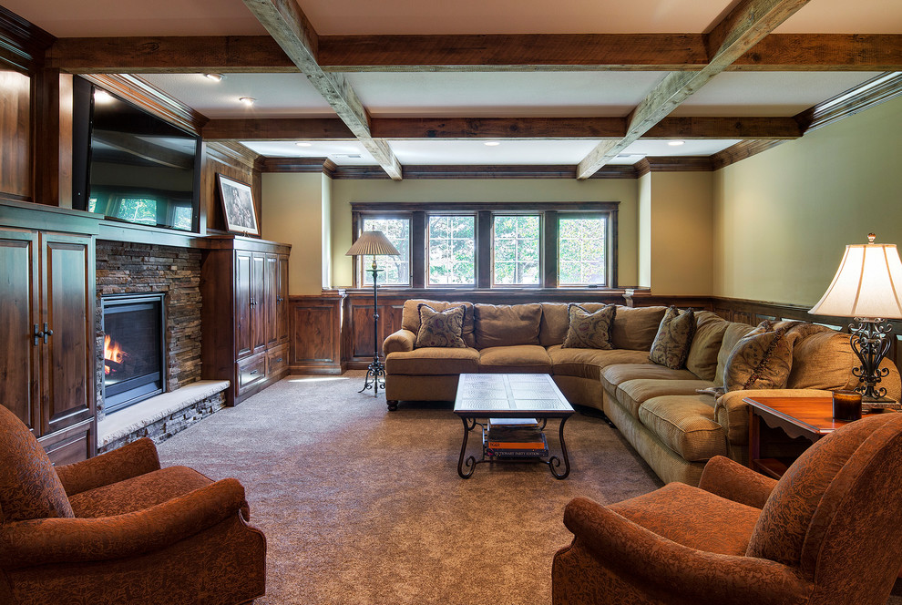 Photo of a transitional family room in Minneapolis.