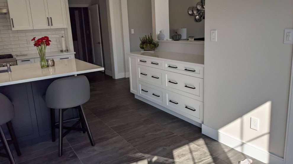 Transitional home design photo in Toronto