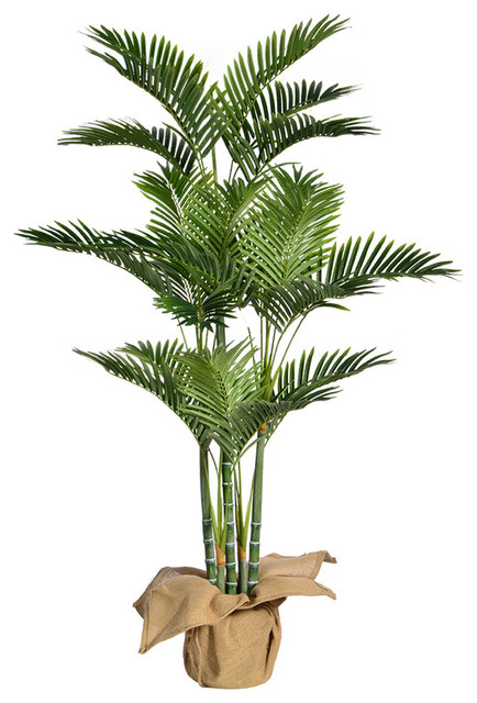 60 H Palm Artificial Tree Indoor Outdoor Faux Decor With Burlap