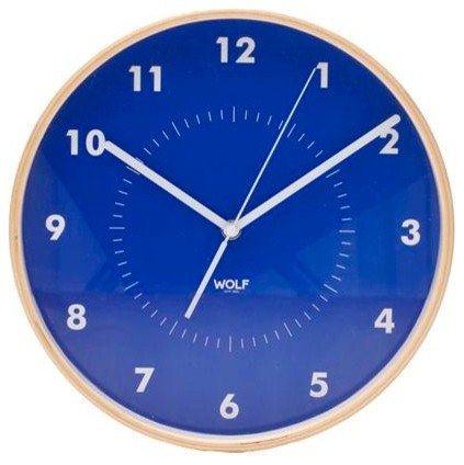 12" Round Wall Clock-Blue