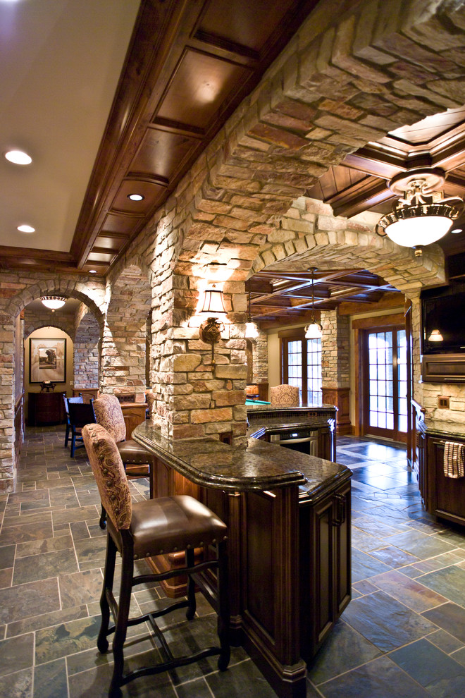 Traditional basement in Other.