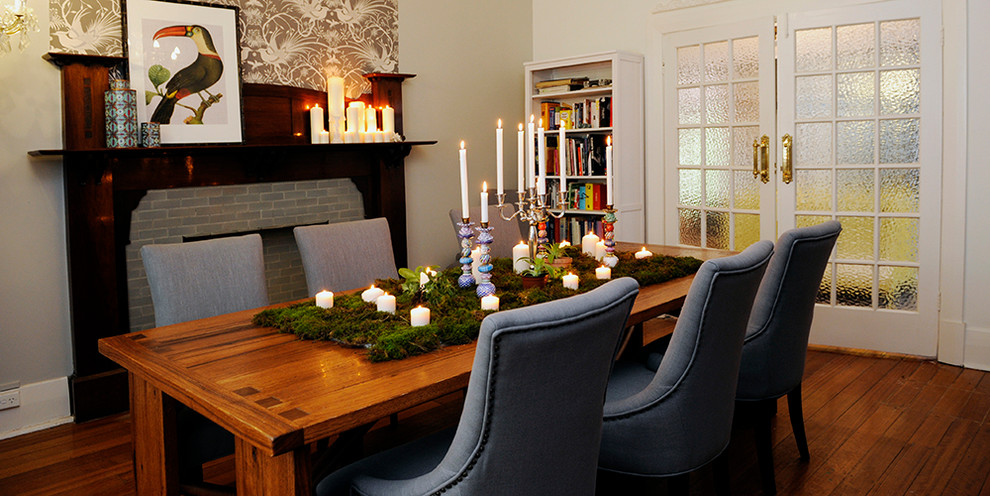 Design ideas for a transitional dining room in Sydney.