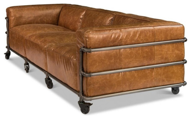 Braulio Sofa Industrial Sofas By, Leather Sofa Industrial