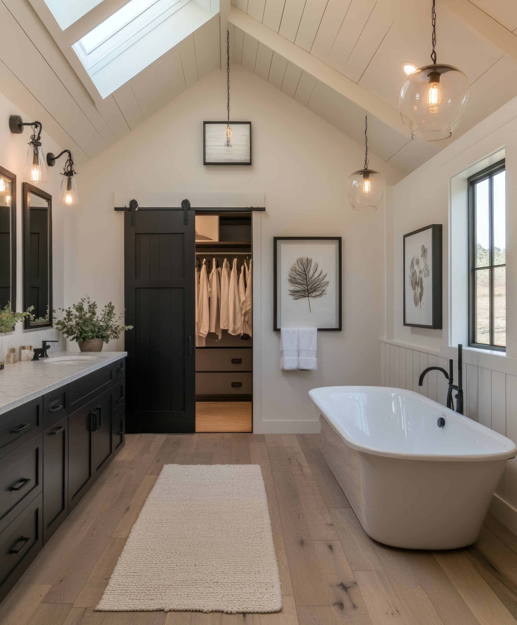 Modern Farmhouse Retreat Bathroom in Barnet