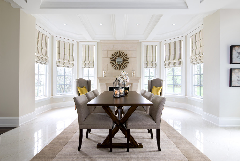 Design ideas for a traditional dining room in Toronto.