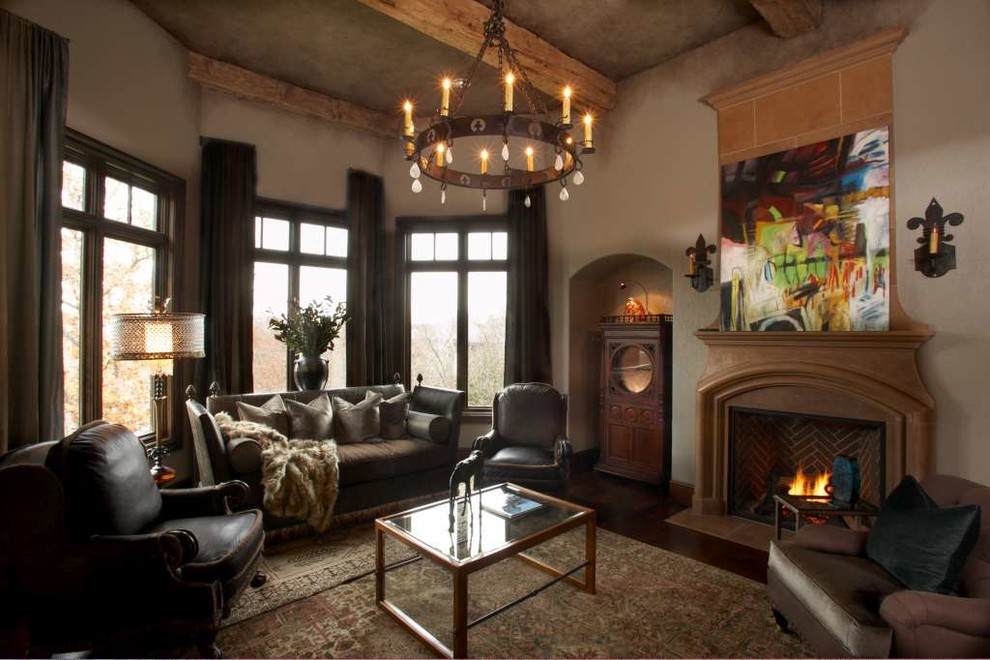 Inspiration for a transitional living room in Kansas City.