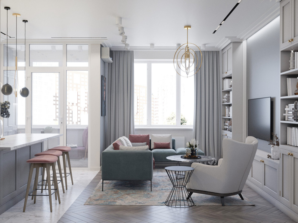 Квартира 77м2, современная классика