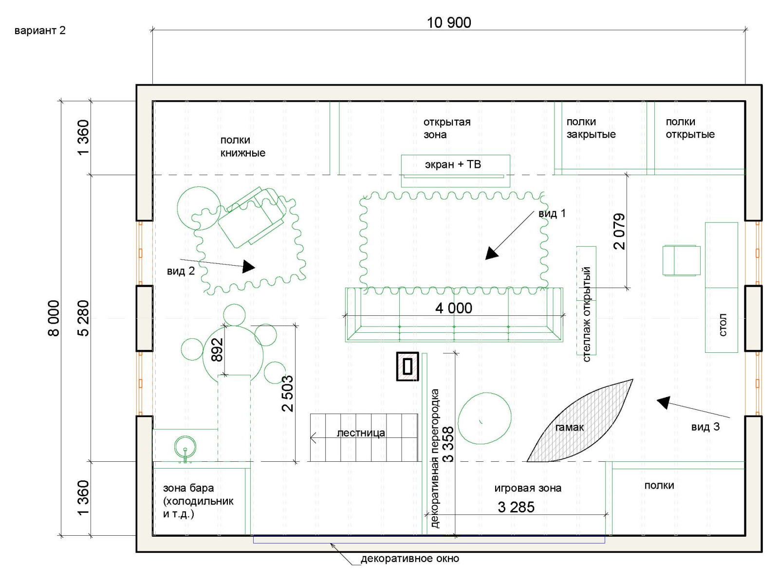 Дизайн проект мансарды