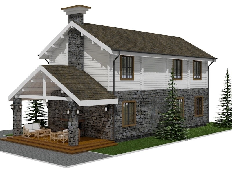 Двухэтажный жилой дом