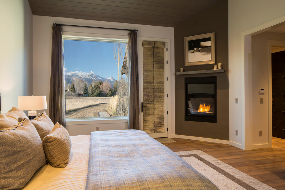 Example of a transitional bedroom design in Jackson