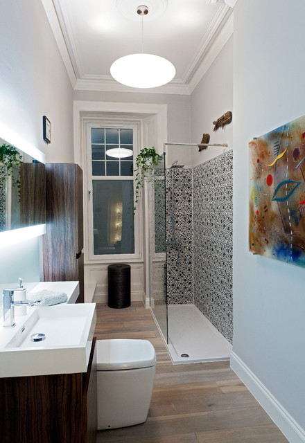 villa refurbishment Glasgow contemporary-bathroom