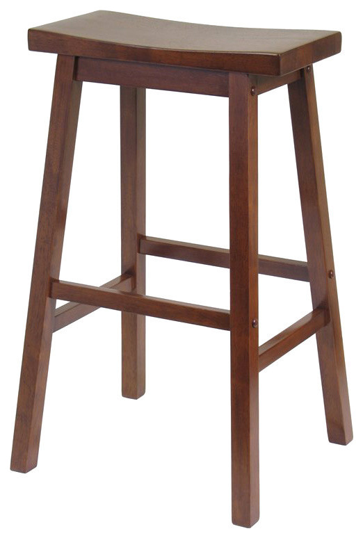 Winsome Wood Transitional Antique Walnut Composite Wood Bar Stool 94089