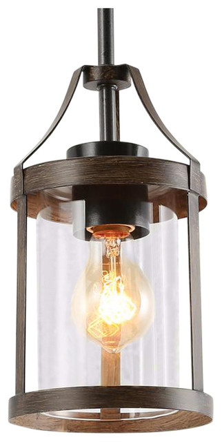 1-Light Farmhouse Hanging Light Fixture 