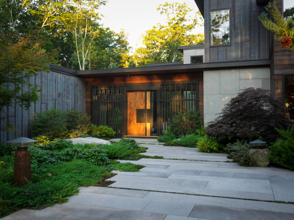Inspiration for a contemporary entrance in Portland Maine.