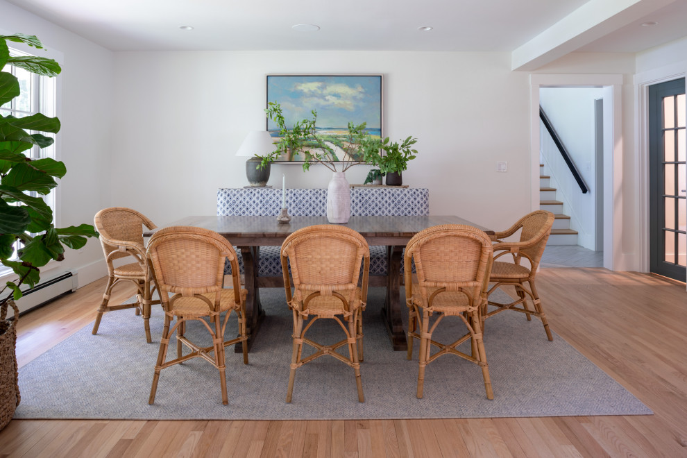 Transitional dining room photo in Portland Maine