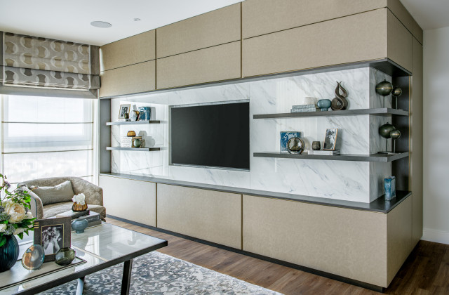 Nine Elms contemporary-vardagsrum