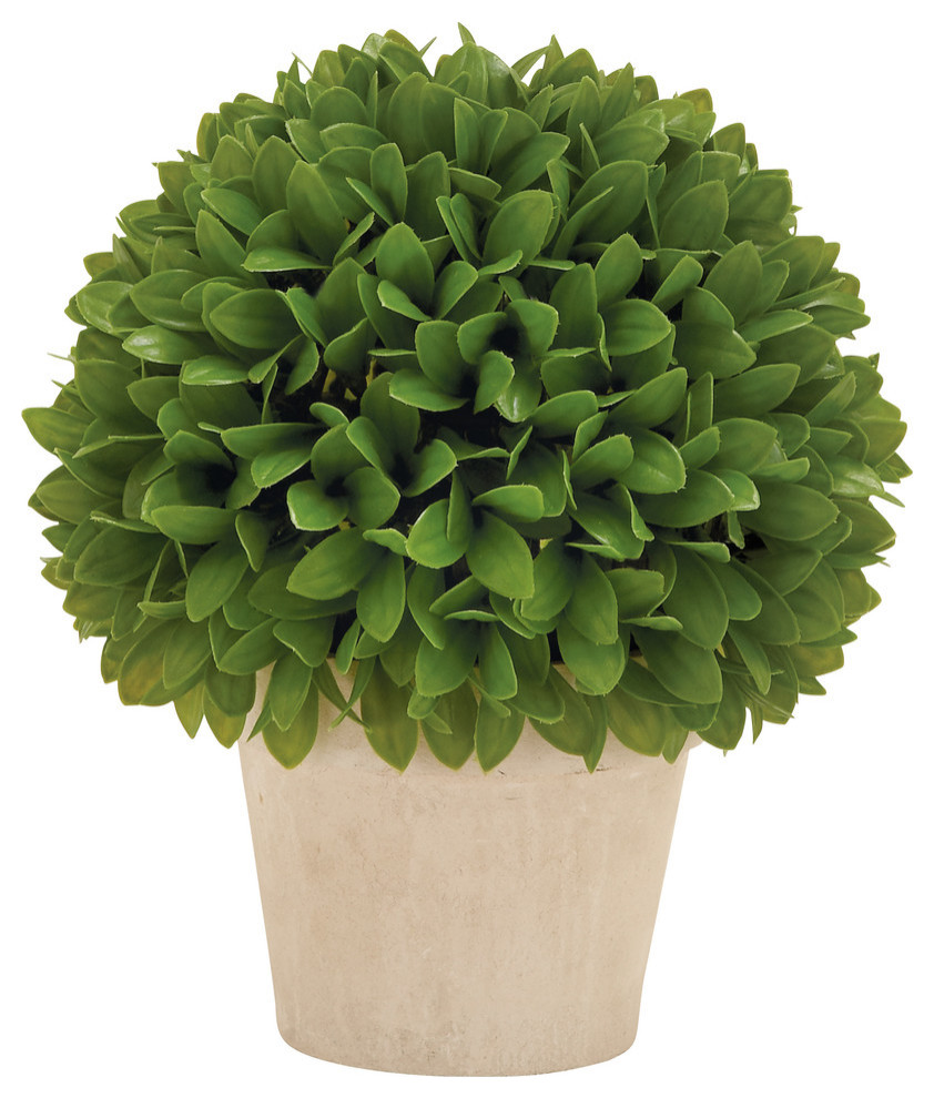 Green Faux Foliage Artificial Foliage Ball 50855, 10" x 10" x 12