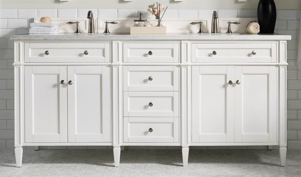 72 in. Double Cabinet in Cottage White