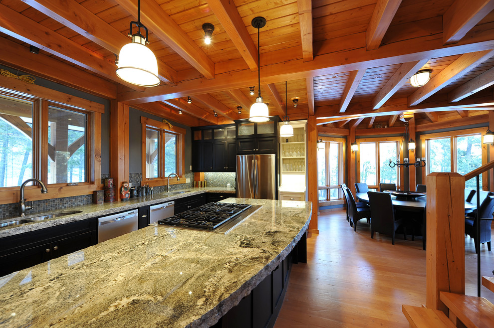 Example of an arts and crafts kitchen design in Vancouver