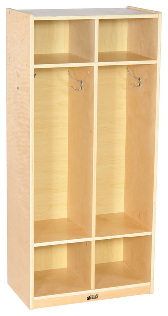 Ecr4 Kids Home 2 Section Straight Books Coat Shoes Storage Locker Ecr4 Kids Home 2 Section Straight Books Coat Shoes Storage Locker Natural