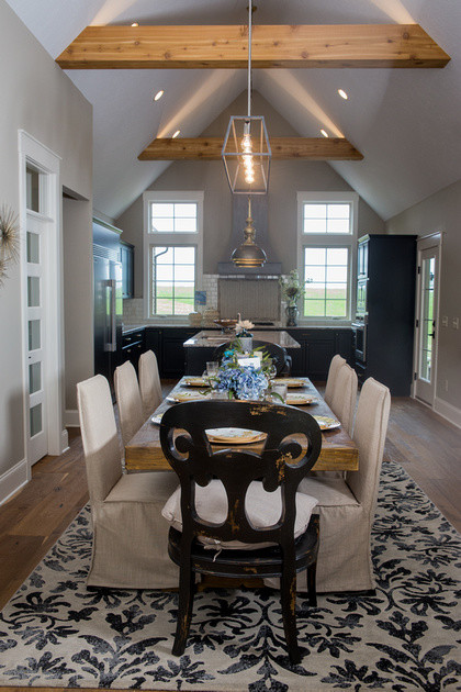 Photo of a large transitional dining room in Cleveland.