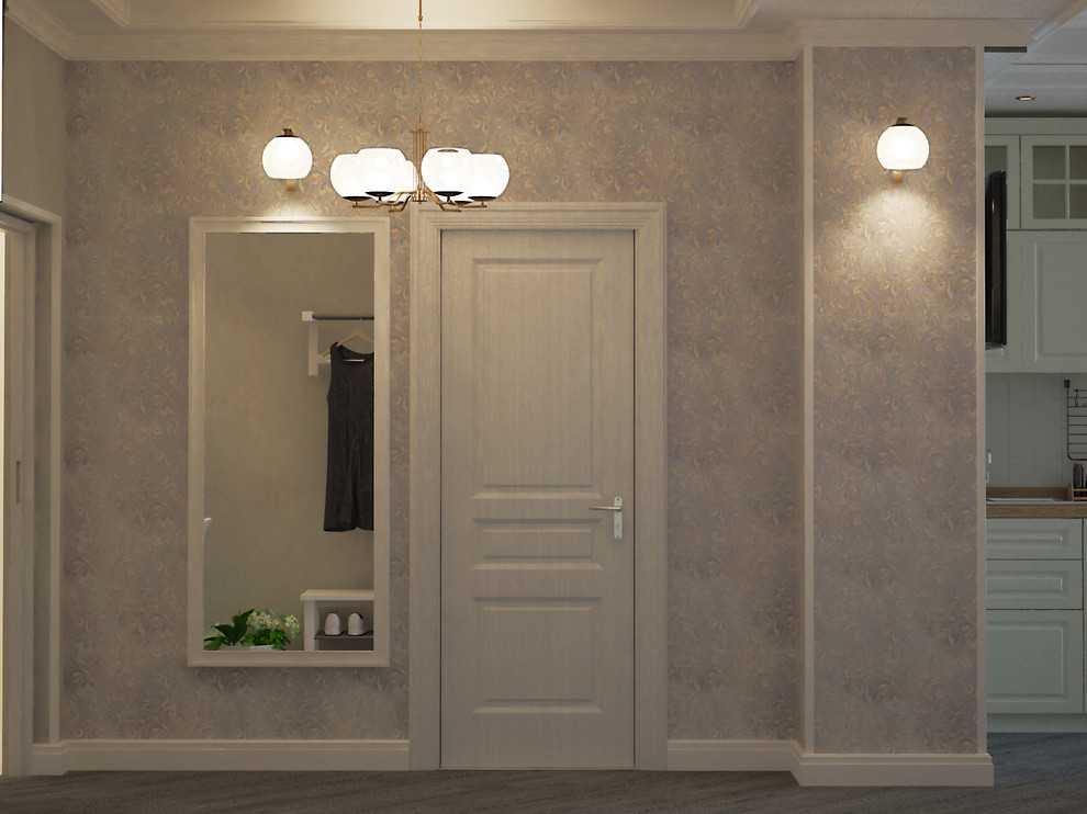 Дизайн проект интерьера однокомнатной квартиры в химках