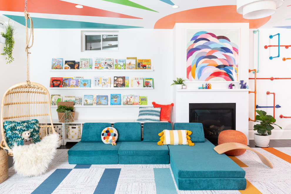 Ray of Sunshine Bethesda Playroom - Childrens' room - large contemporary childrens' room idea in DC Metro