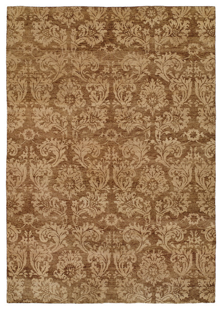 Royal Manner Derbyshire Hand-Knotted Rug, Warm Brown, 2'x3'