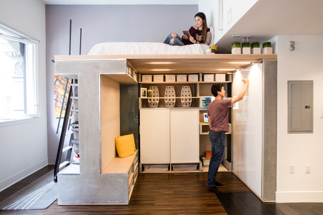 Sleeping/Work Loft Configuration industrial