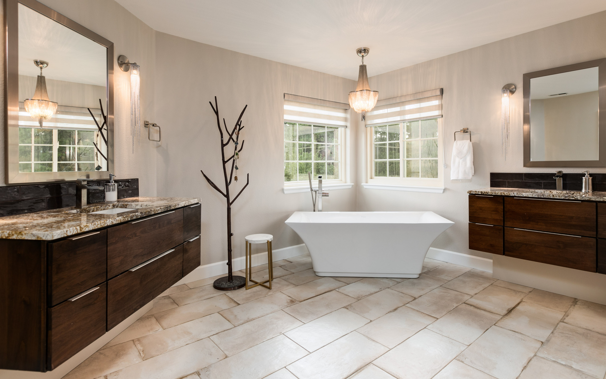 Master and guest bathrooms