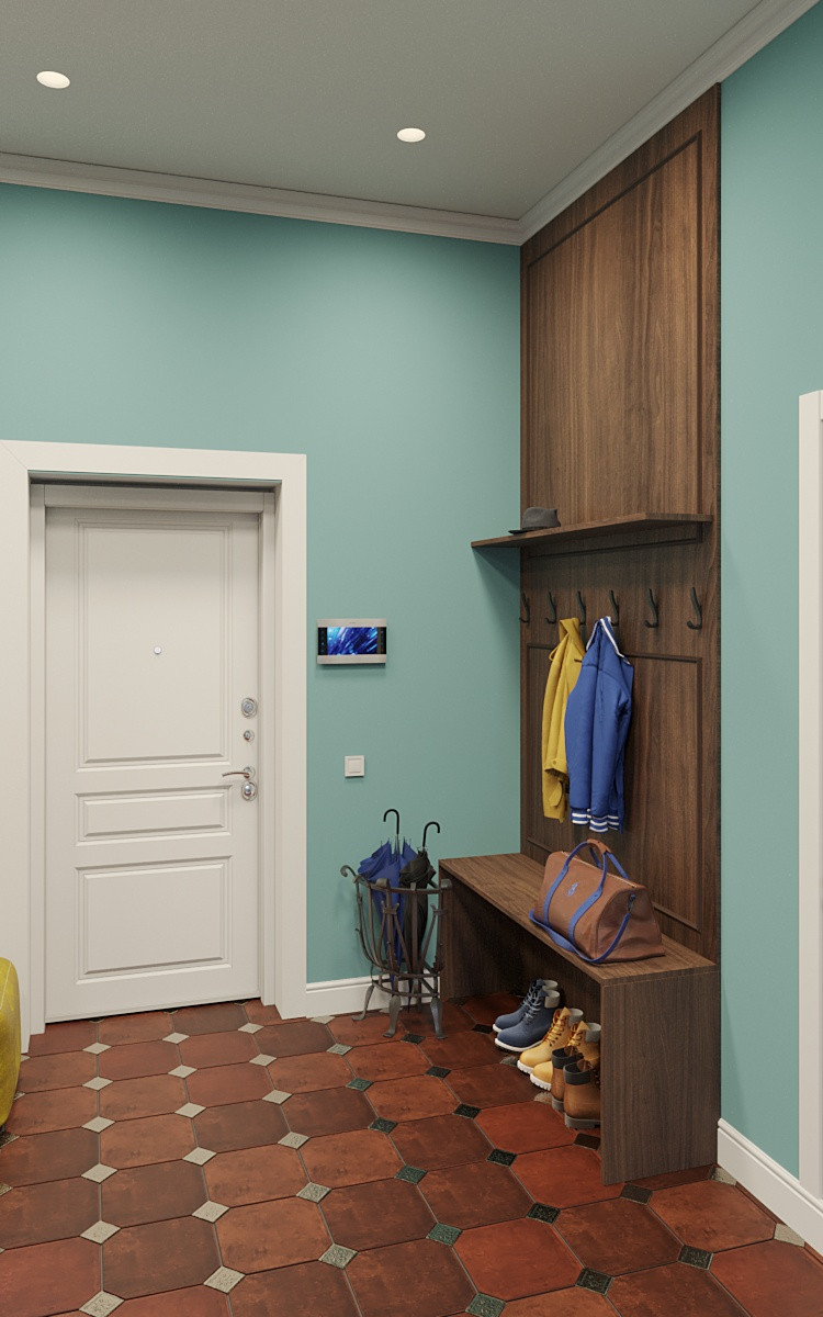 Прихожая в загородном доме г.Реж