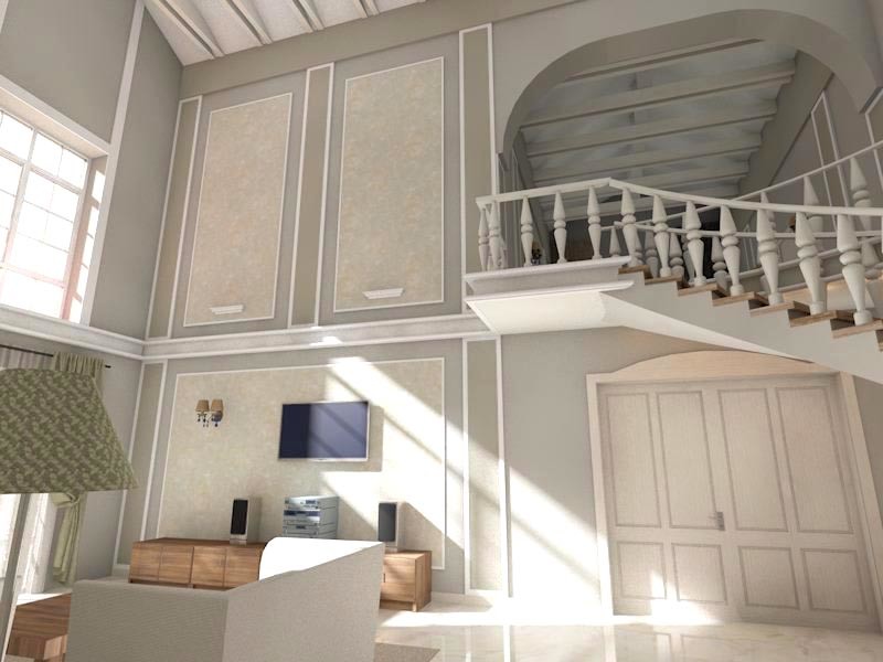 Интерьер коттеджа в классическом стиле